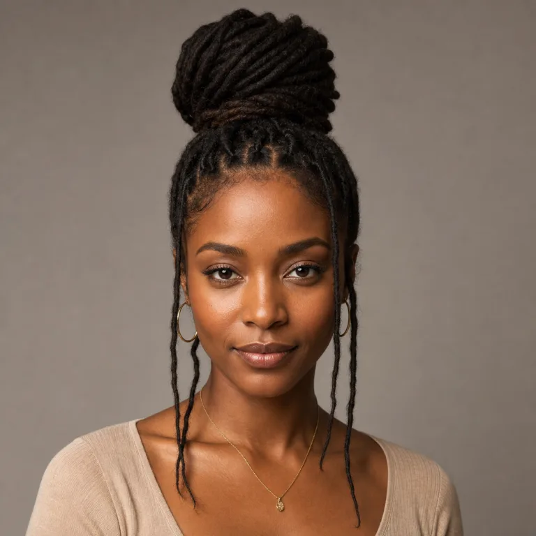 High loc bun