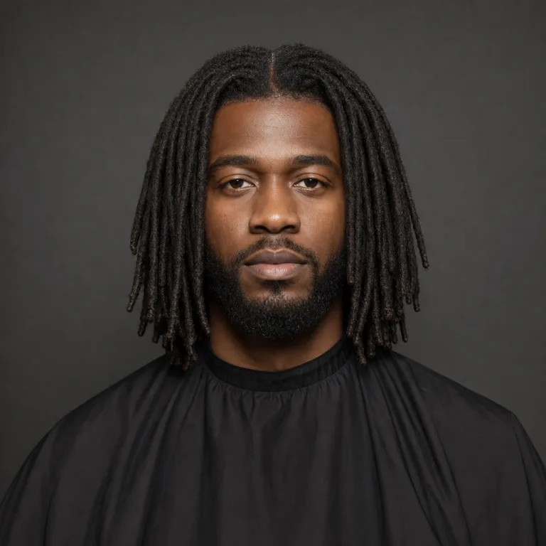 shoulder-length dreadlocks reference with visible hairline
