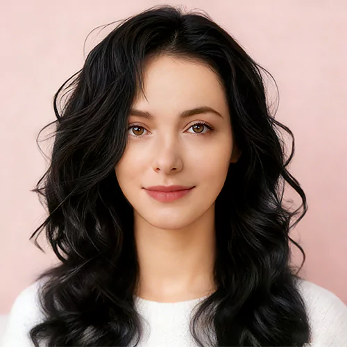 Long Curly Bangs Women 106