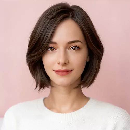 Short Bob Bangs Women 58