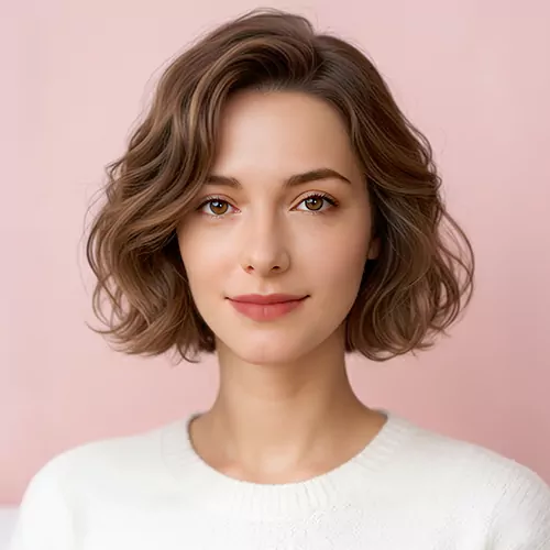 Bangs Curly Bob Short Women 60