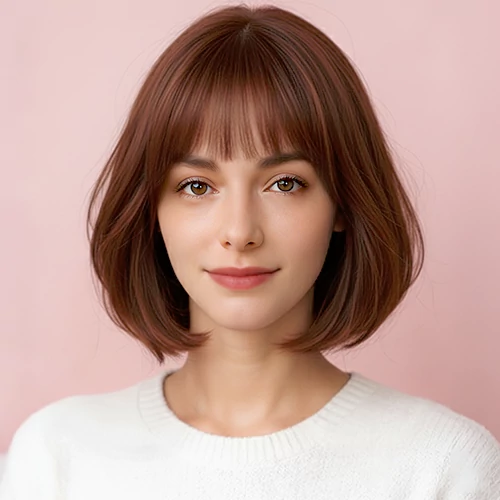 Bob Bangs Straight Short Women 64
