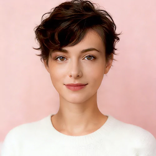 Short Bangs Pixie Women 68