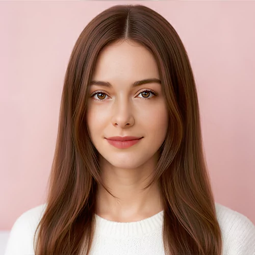 Long Straight Bangs Women 88